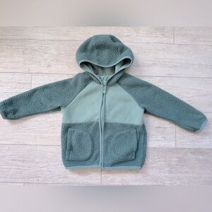 Cat & Jack Mint Sherpa Jacket, fleece Zip Up